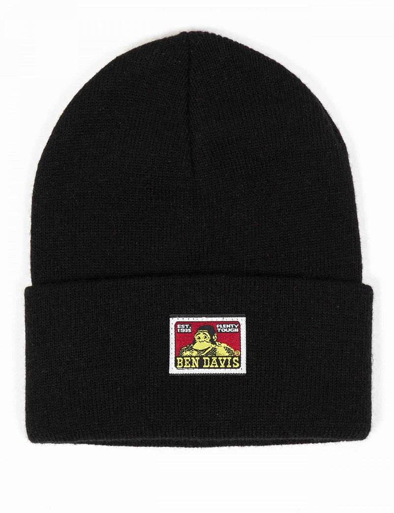 Ben Davis Acrylic Cuffed Beanie Skull Cap (Black) - Image 1